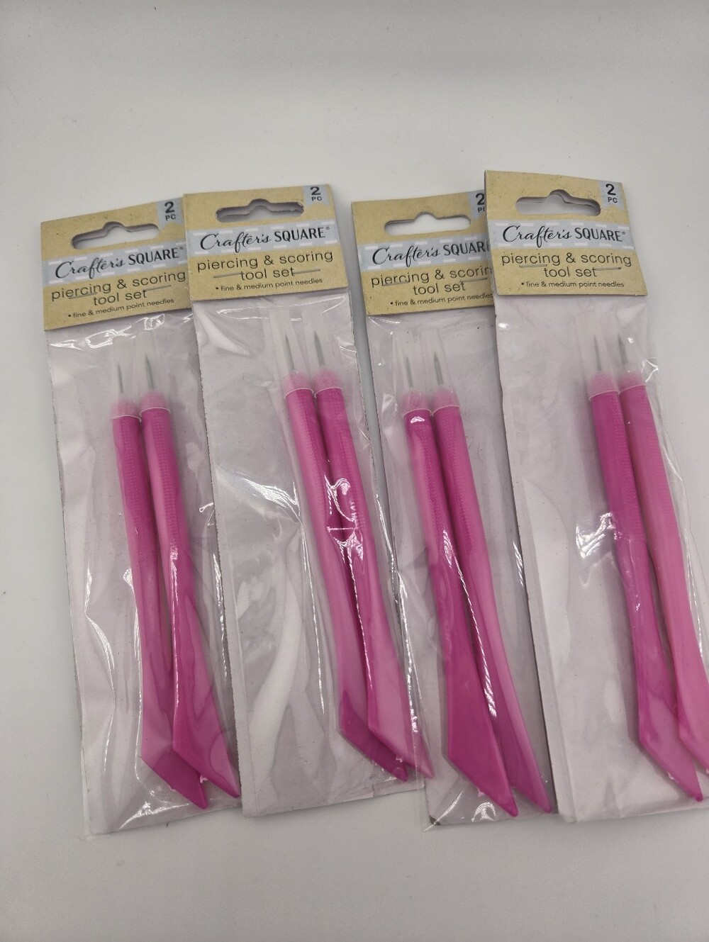 Crafter's Square Piercing & Scoring Tool Set Fine & Medium Points Lot Of 4
